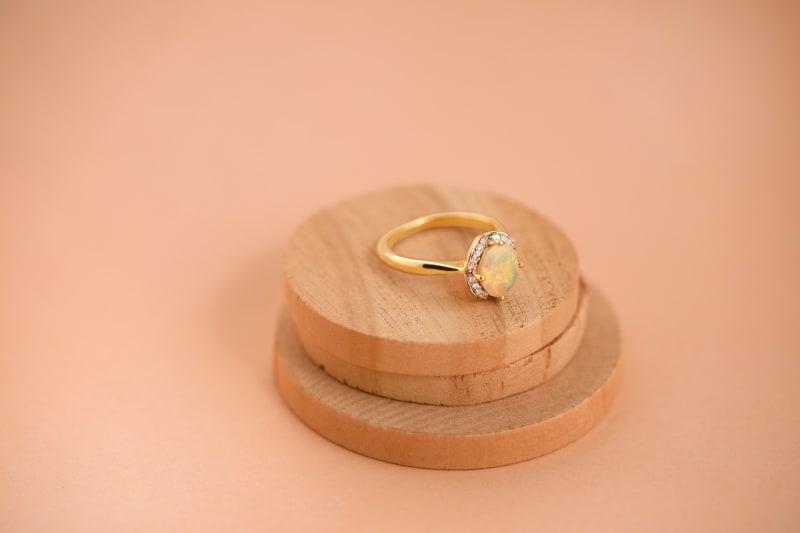 Opal Birthstone Ring 