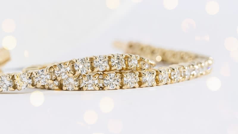 prazana diamond and gold bracelets