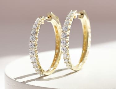 Gold hoop earrings 