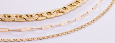 all metal gold chain necklaces 