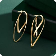 gold hoop earrings