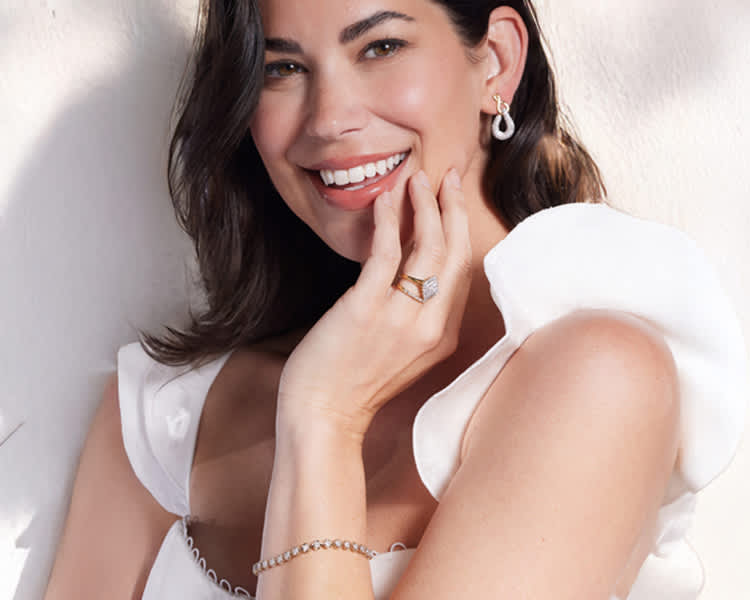 women wearing bridal jewelry 