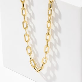 gold paperclip chain necklace