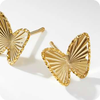 Butterfly earring studs