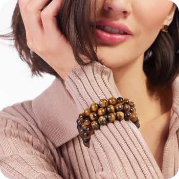 Mocha Gemstone Bracelet Stack