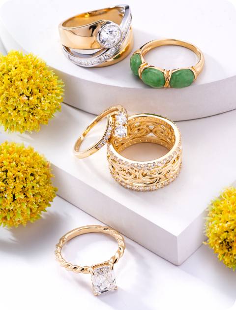 Rings stacked