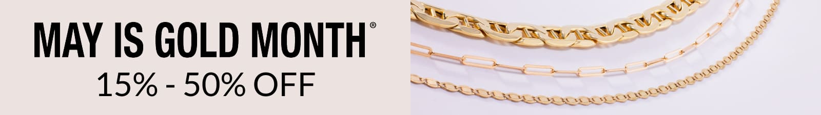 15%-50% off gold jewelry 