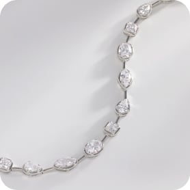 Silver bracelet with cubic zirconia 