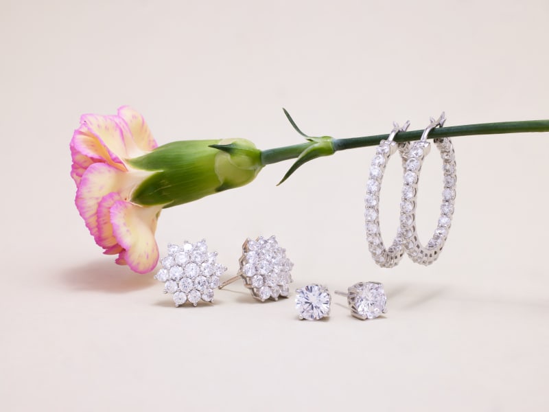 Silver Studs, Silver Hoops,  