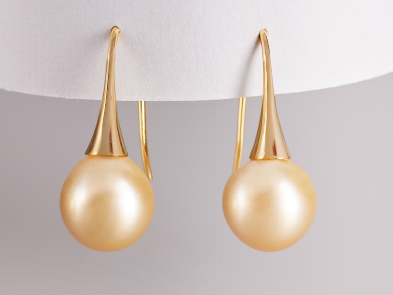 gold south-sea pearl earrings 