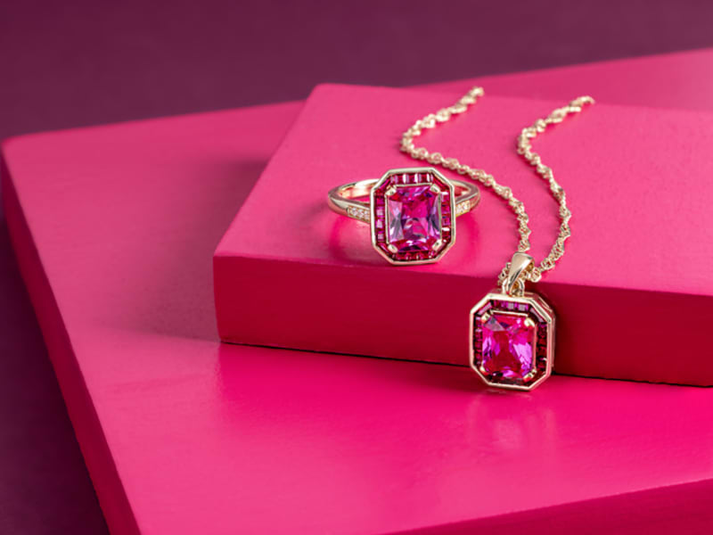 magenta jewelry, representing 2023 Color of the Year 