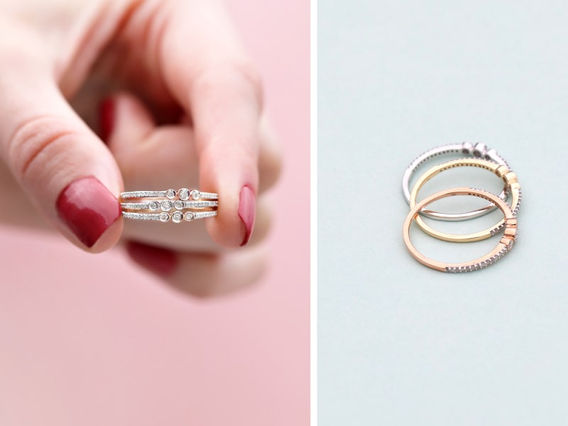 Stackable Diamond Rings 