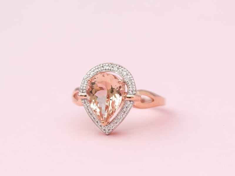 Rose Gold Morganite Ring 