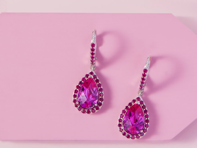 Pink Dangle Earrings 