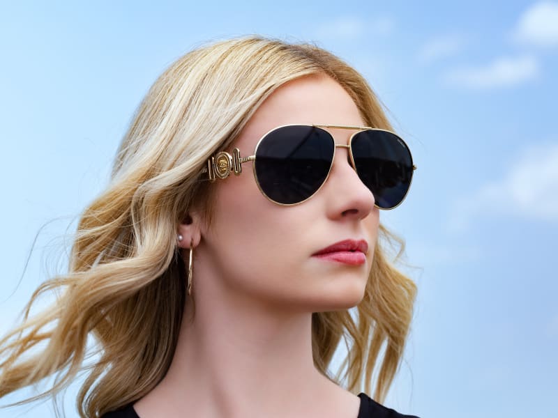 Gold Aviator Sunglasses