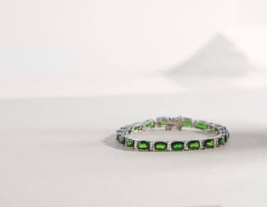 Chrome Diopside bracelet 