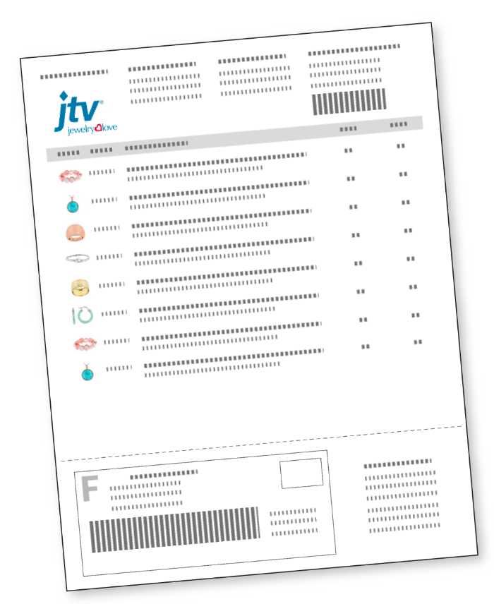 a printed JTV return form 