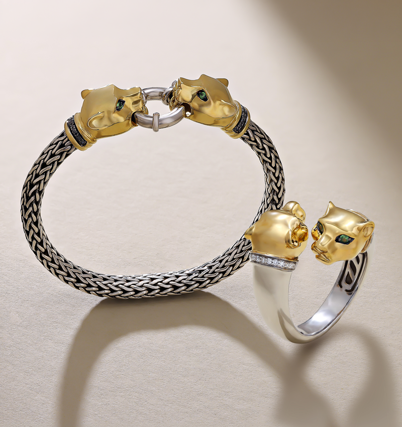 Panther Jewelry and Blue Stone Ring  